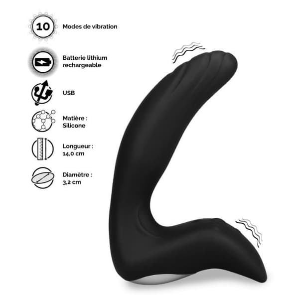 Extase Black vibrerande prostatastimulator