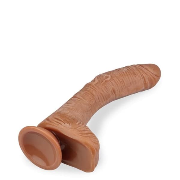 XXL realistisk böjd sugkoppsdildo