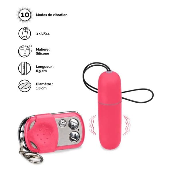 XS fjärrstyrt vibrerande ägg - EggXiting Red Collection