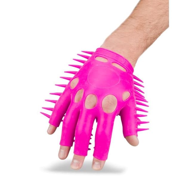 Masturbationshandske - Märke - Modell - Mjuka piggar - TPE - Rosa