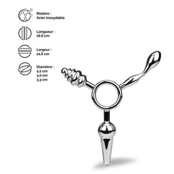 Trippel analplugghjul - Märke - Modell - Relieffer - Böjd - Progressiv diameter