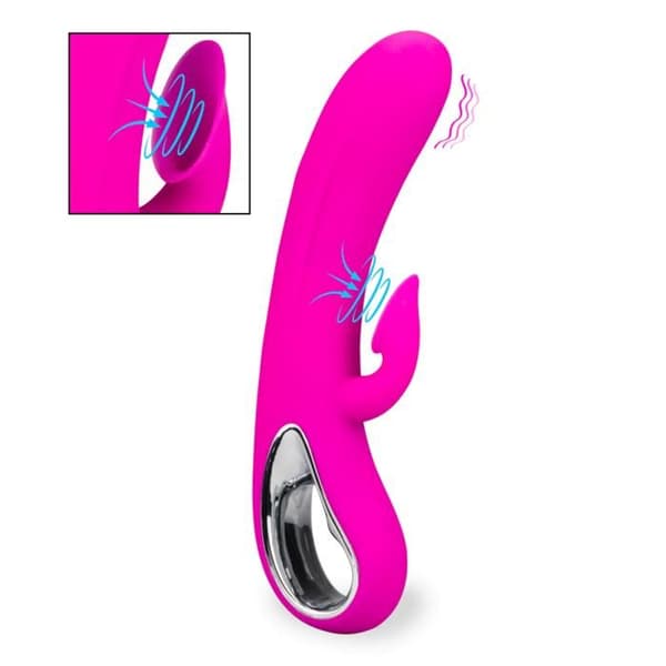 Vibromassager - KÄRLEK &amp; VIBRAR - Sug Min Klit Deluxe - 12 vibrationslägen - Mjuk silikon - Stor storlek