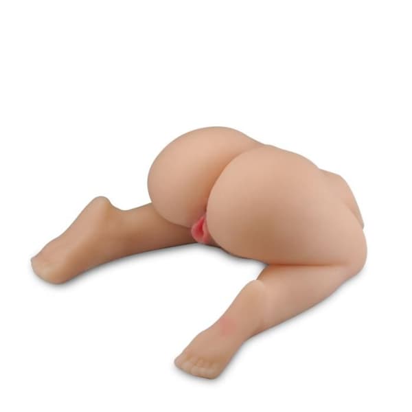 Realistiskt masturbator - KÄRLEK &amp; VIBRATIONER - Rumpa Hundställning - Smal anus och fuktig vagina - Dubbel vibrerande ägg