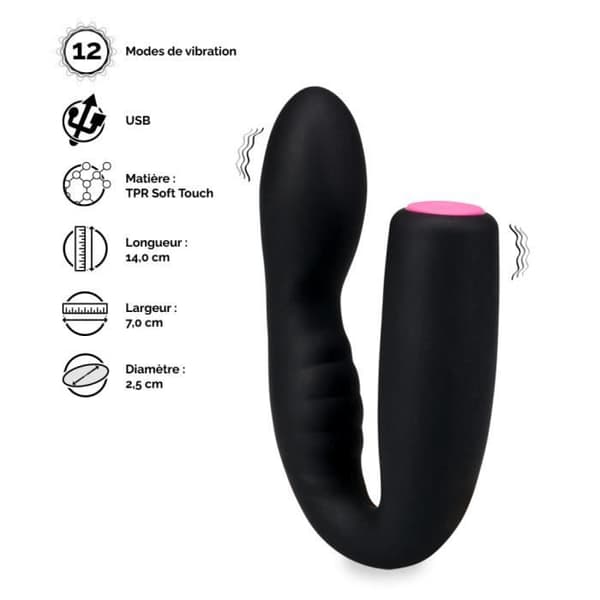 Flexibel G-punkts klitorisstimulatorvibrator