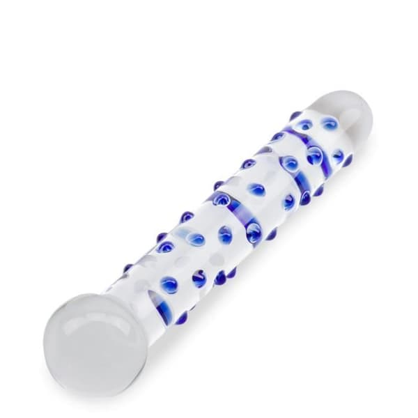 Sextoy - Syre - Glas dildo - Blå - Längd 18,0 cm - Diameter 2,5 cm