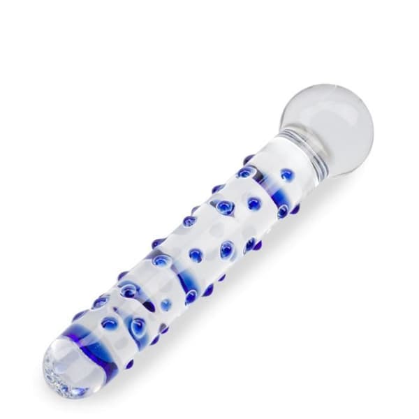 Sextoy - Syre - Glas dildo - Blå - Längd 18,0 cm - Diameter 2,5 cm