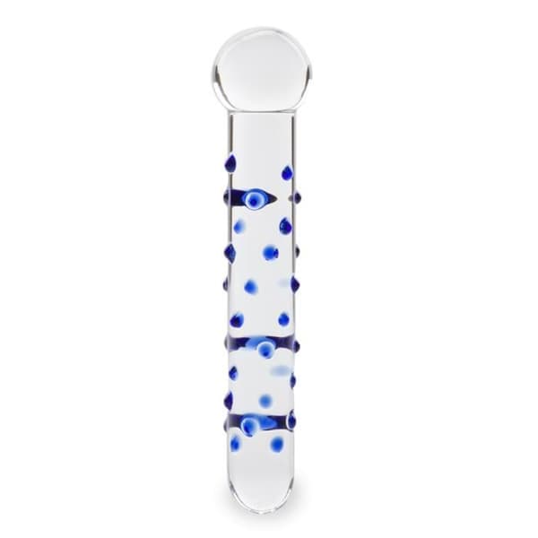 Sextoy - Syre - Glas dildo - Blå - Längd 18,0 cm - Diameter 2,5 cm