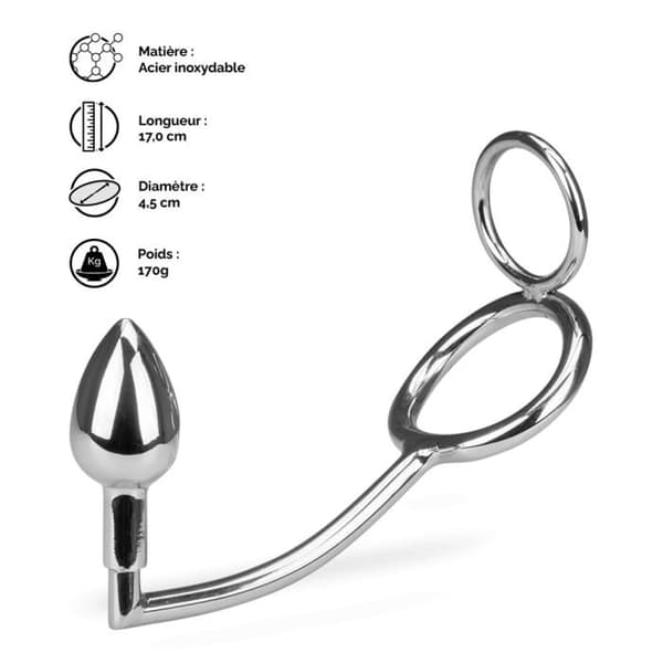 Analkrok med dubbla cockringar Kapten