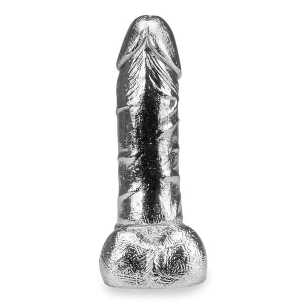 Rocky Silver Realistic Metal Dildo