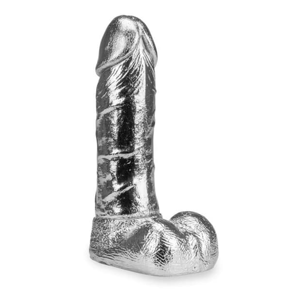 Rocky Silver Realistic Metal Dildo