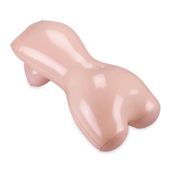 Uppblåsbar docka byst djup vagina Beige