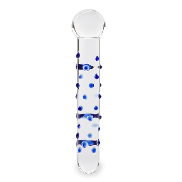Oxygen glass dildo - LOVE AND VIBES Collection Blue
