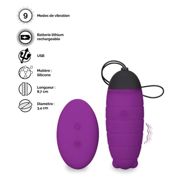 Fjärrstyrt vibrerande ägg Baby Bee