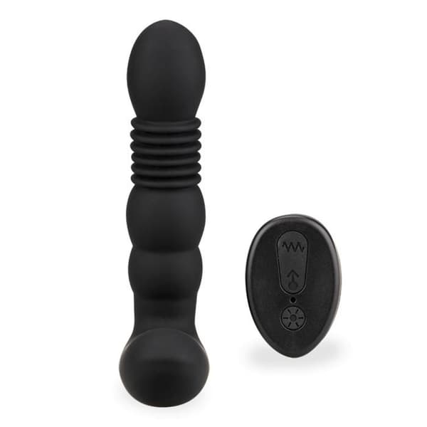 Mox vibrerande och fram- och tillbakavärmande analplugg - LOVE AND VIBES Collection Black