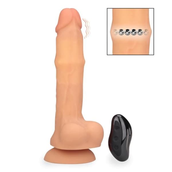 Riccardo vibrerande och masserande silikondildo