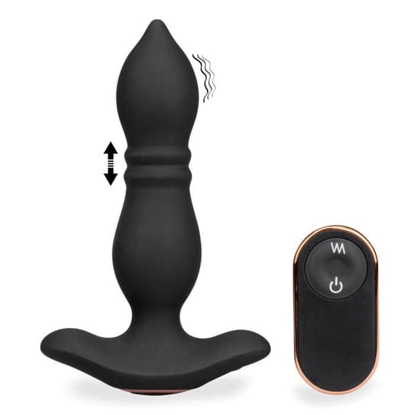 Analplugg - Vändbar - Fjärrstyrd - Silikon - 9 vibrationslägen - USB-uppladdningsbar
