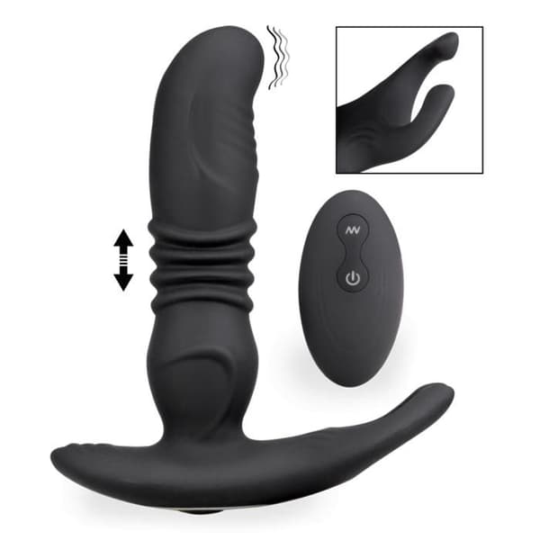 Vibrerande och fram och tillbaka prostatastimulator med testikelmassager Paris