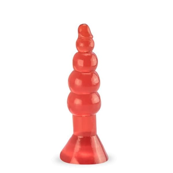 Plug Anal Jelly Rocket röd - KÄRLEK OCH VIBRATIONER - Längd 16 cm - Diameter 4,2 cm - Suga fast ventus