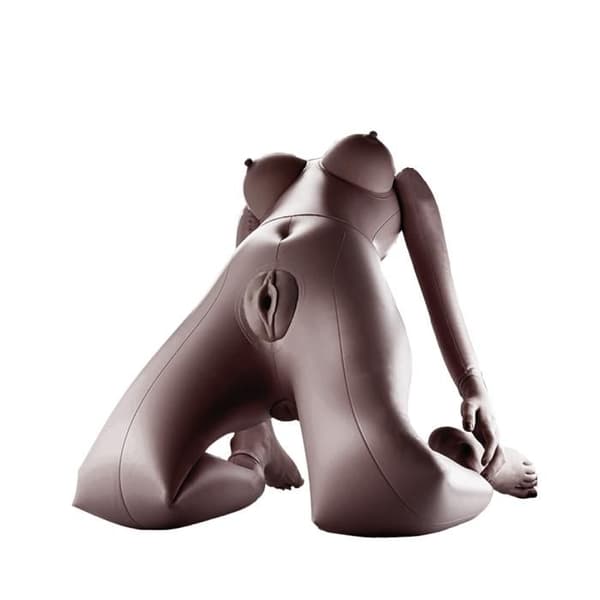 Puppa - KÄRLEK &amp; VIBAR - Svart Sugrör - 160 cm - Fyllig byst - Realistiskt vagina och anus