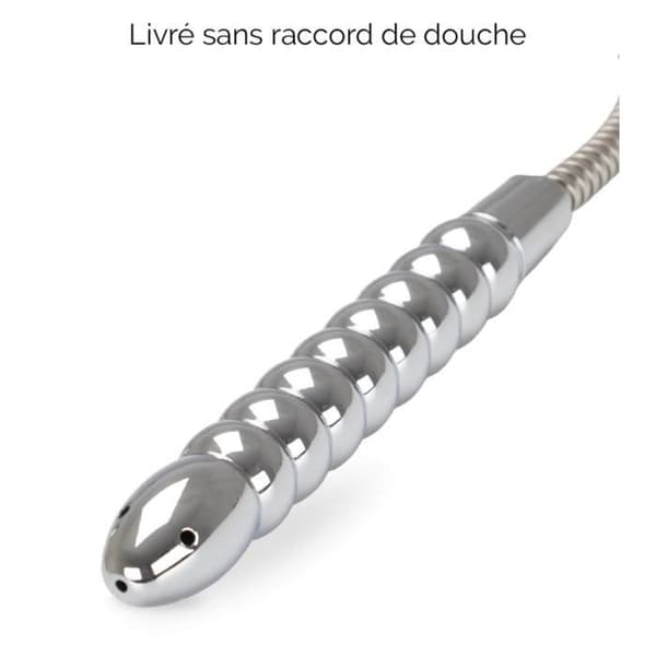 Lavemang anal radbandsplugg 9 bollar duschspets Silver