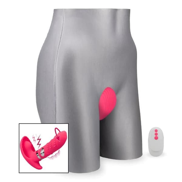 Fjärrstyrda vibrerande och roterande elektrostimuleringstrosor - LOVE AND VIBES Collection Pink