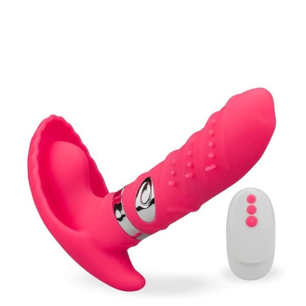 Fjärrstyrda vibrerande och roterande elektrostimuleringstrosor - LOVE AND VIBES Collection Pink