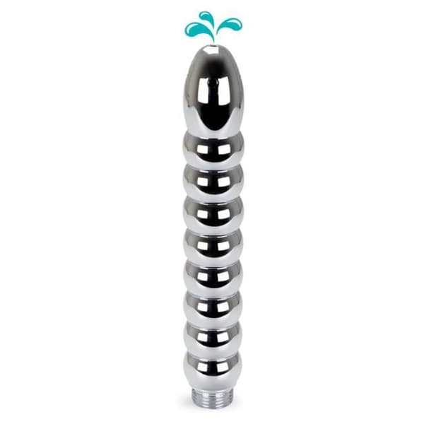 Lavemang anal radbandsplugg 9 bollar duschspets - Plug and Play Collection Silver