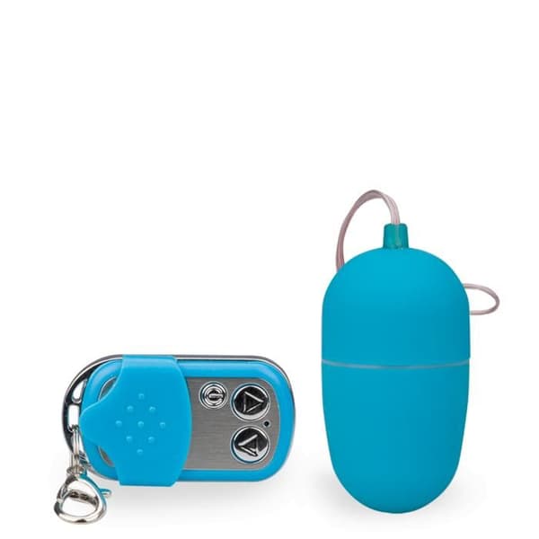Fjärrstyrt vibrerande ägg - LOVE &amp; VIBES - Blå - 10 vibrationslägen - Tyst - Mjukt silikon