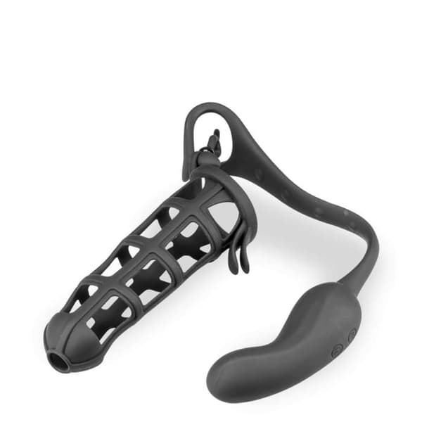Peniscage cockring prostata stimulerande vibrator