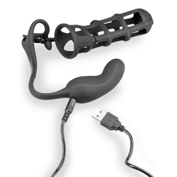 Peniscage cockring prostata stimulerande vibrator