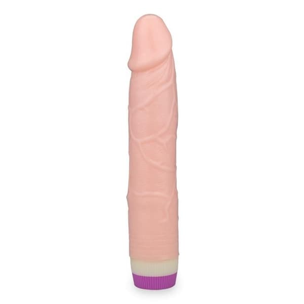 Gode - KÄRLEK & VIBRAR - Realistisk Vibrerande - 21 cm - 3,7 cm - LR6-batterier ingår ej