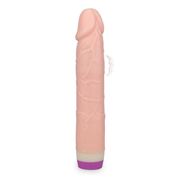 Gode - KÄRLEK & VIBRAR - Realistisk Vibrerande - 21 cm - 3,7 cm - LR6-batterier ingår ej