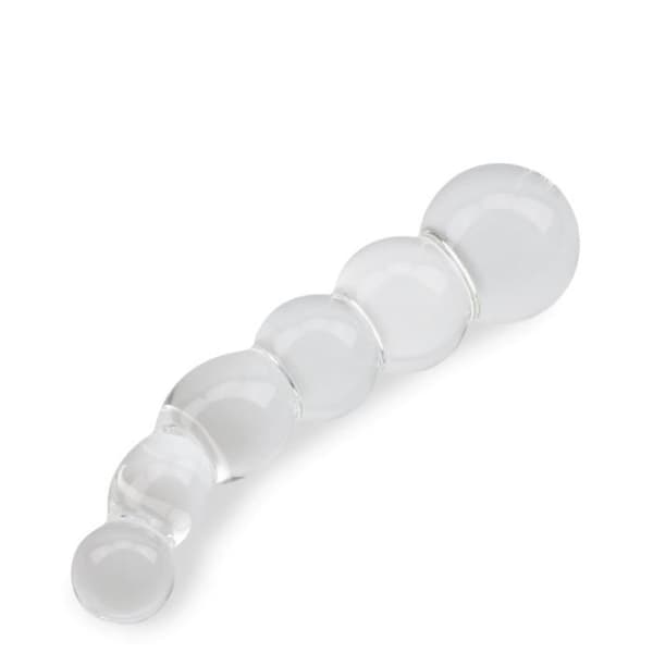 Glas sexleksak - Sfera - Vaginal dildo - 6 bollar - 15,5 cm
