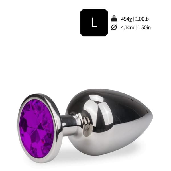 Rosebud XL anal juvel - 8 färger - Diamond Amethyst Collection