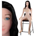 Miniatyrbild 1 av 6: Sittande brun vibrerande sexig uppblåsbar docka Stephanie