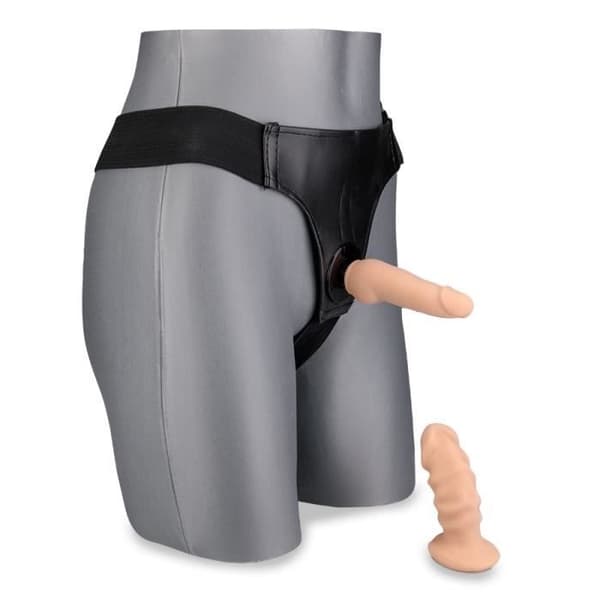 Gode Ceinture - KÄRLEK OCH VIBAR - 2 Små Avtagbara Godes - Analt - Grå