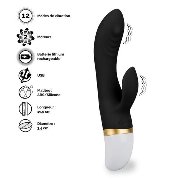 Malo Rabbit Vibrator Vibrator - Mr. Rabbit Collection Svart