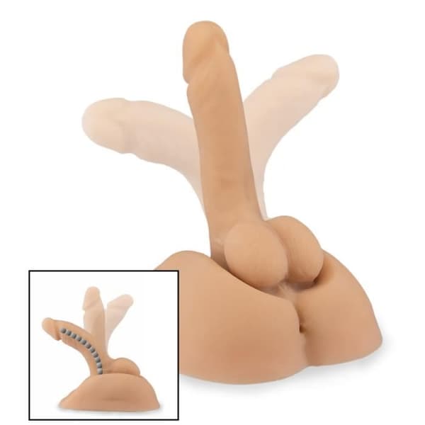 Realistisk silikondildo med skelett - Feeling Light Skin Collection