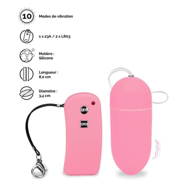 Brava fjärrkontroll vibrerande ägg - L - LOVE AND VIBES Collection Pink