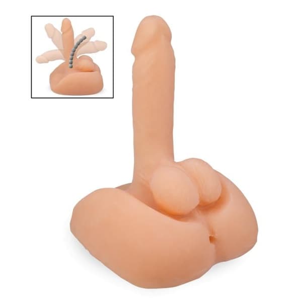 Realistisk silikondildo med skelett