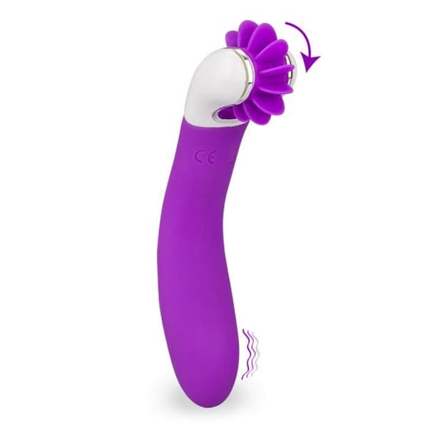 Klitorisk stimulator roterande tungor 12 lägen - Orgasmic Violet Collection