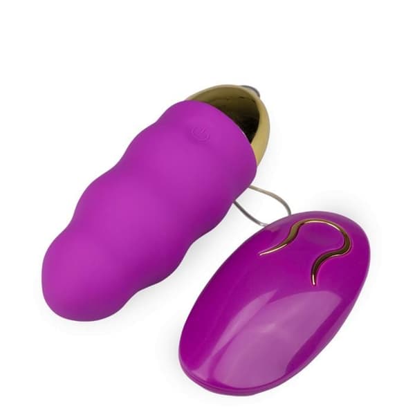 Vågigt USB trådlöst vibrerande ägg 12 lägen Rosa