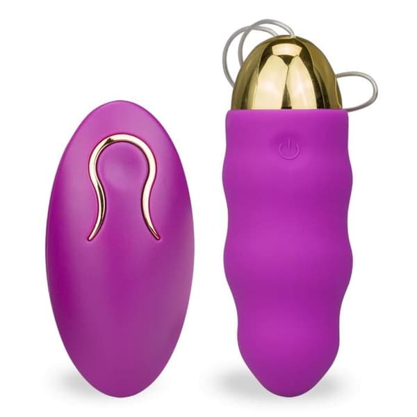 Vågigt USB trådlöst vibrerande ägg 12 lägen Rosa