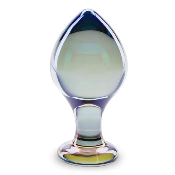 Teardrop Glas Butt Plug Blue