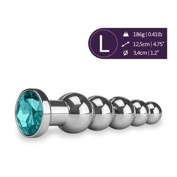 Anal juvel Rosebud Rosenkrans Turkos - Diamond Collection