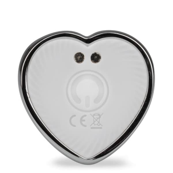 Vibrerande och självlysande hjärta anal juvel metallplugg - LOVE AND VIBES Collection