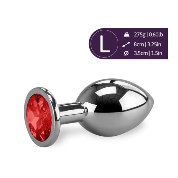Rosebud Anal Jewel 275gr Medium-Ruby - Diamond Collection