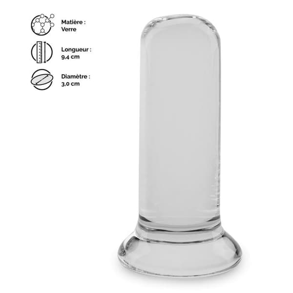 Analplugg av glas 9,5 cm