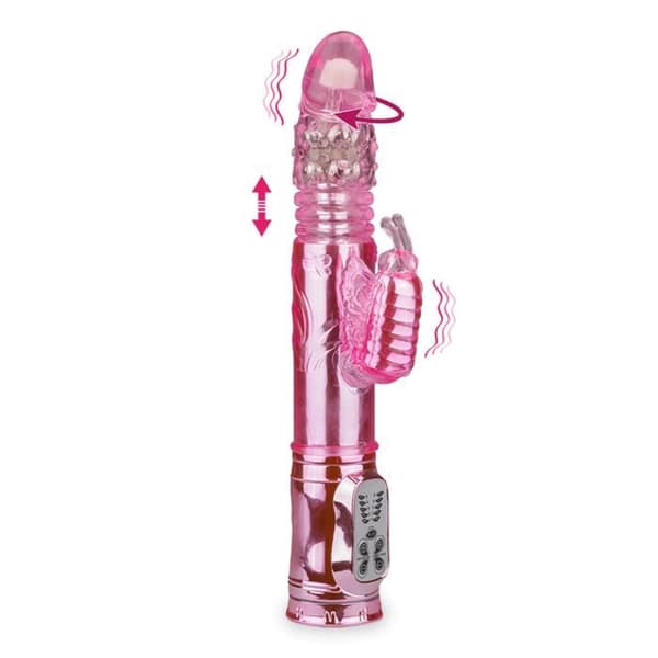 Vibromassager Rabbit - KÄRLEK & VIBAR - XXL Deluxe - Uppladdningsbar USB - Rosé