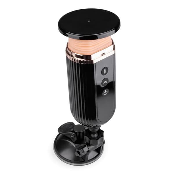 Jävla maskin för sugkoppsdildos och en 18,0 cm vibrerande dildo - LOVE AND VIBES Collection Black